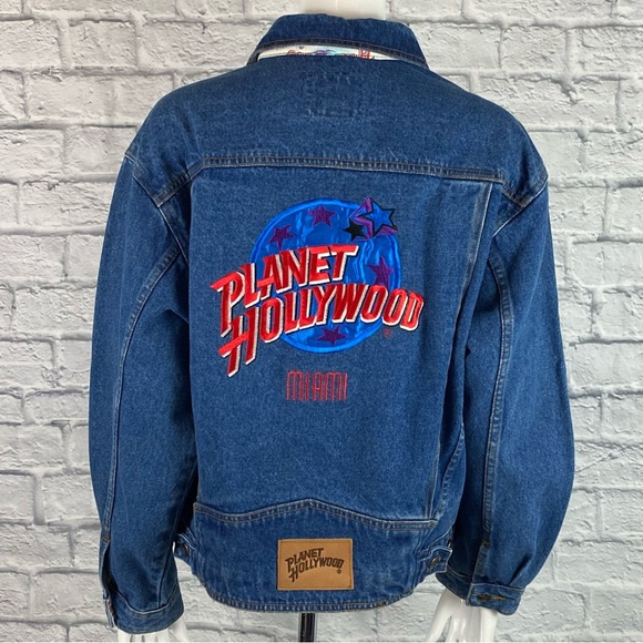 Vintage Planet Hollywood Miami Denim Jacket - Picture 1 of 6